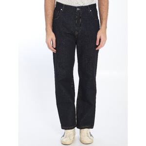 펜디 다크 블루 코튼 크레스트 진 FLP285 AUAD F1GXH