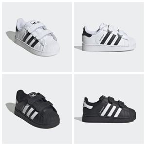 아디다스키즈 ( JI3990 JI3991 ) 슈퍼스타 2 벨크로 스니커즈 등원 운동화 HMDK