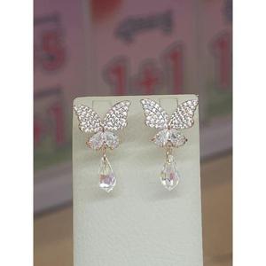 미라클 세이브존03 미라클 물방울 나비 실버 귀걸이 AGgssd88A