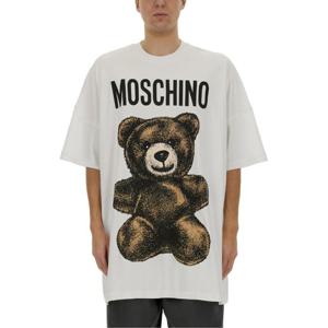 모스키노 그래픽 프린트 오버사이즈 핏 티셔츠 07120244 1001