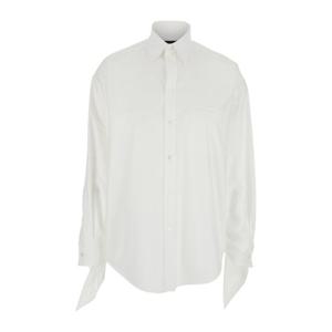 발렌시아가 루즈 핏 노티드 커프 셔츠 830990 TRM289000