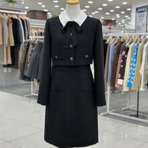 [숲]리본 욥션 카라배색 투피스형  원피스   /OB2OPQ2_SH