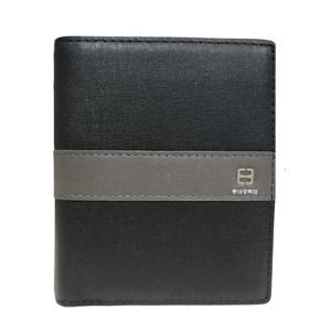 [에스콰이아]신상 엣지 그레이 가죽띠 라인 포인트 심플 유니크 남성 중지갑 EODFPN241GY