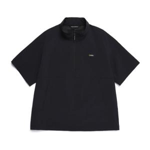 내셔널지오그래픽 N252UFT143 아델리 경량 우븐스트레치 스탠드넥 반팔 아노락 BLACK