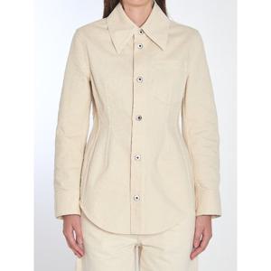 보테가베네타 포인티드 칼라 코튼 데님 셔츠 829180 V5DV0 9247