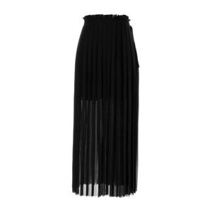 아미 플리츠 블랙 시어 롱 스커트 FSK353PL0027 001