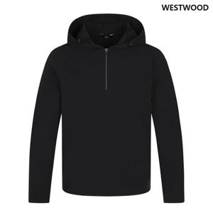 [웨스트우드] 여성 후드 우븐 집업티셔츠_WP1WCTS310 BK