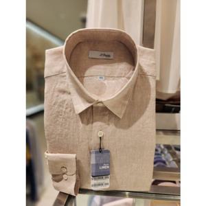 듀퐁셔츠 슬림핏 긴팔 SE5SM21LS331SBE 퓨어린넨 베이지 버튼다운 신상품 선물용