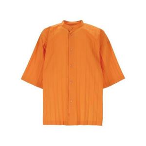 옴므 플리세 이세이 미야케 반팔 셔츠 HP56FJ30532 ORANGE DOM