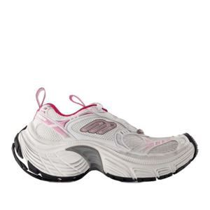 발렌시아가 화이트 메쉬 라운드 토 레이스업 스니커즈 815853 W