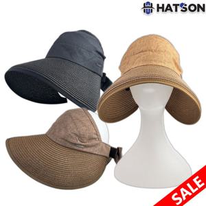 [햇츠온]여성 여름모자 피에르가르뎅 접이식 넒은챙 선캡 선바이저햇 C31-206