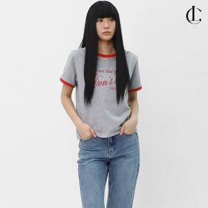 엘케이트 여자 링거 반팔티 크롭 티셔츠 LDIO002