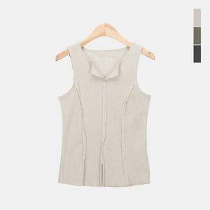 [스콰즈]스콰즈 여성 캐주얼 코튼 민소매 워싱 절개 나시 SNC014