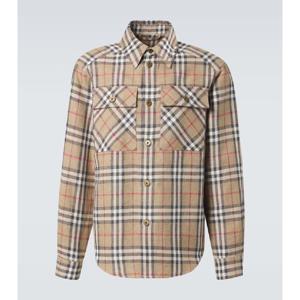 버버리 Burberry Check 코튼 리넨 셔츠 P01032038