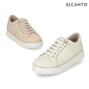 엘칸토  (LCWS08U513) 여성 소가죽 체크패턴 스니커즈 3.5cm