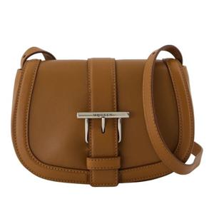 알렉산더맥퀸 브라운 가죽 T-바 사첼백 8271131MAAD2503 TAN SI