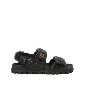 25 FW 미우미우 퀼팅 레더 샌들 5X135EF01088T TP432053564