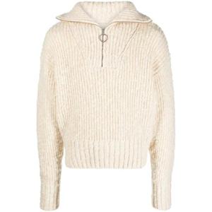 25 FW 아미 파리스 하프 지퍼 골지 니트 스웨터 H23UKS633KN0022 TP432059291