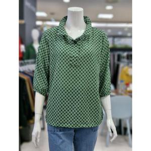 화이트호스 세이브존05 나염 반 오픈 블라우스 A252232