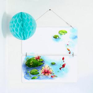 아트박스/꾸밈 nk419-멀티아크릴액자_풍수잉어민화(2단)