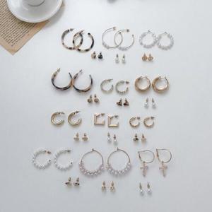 아트박스/이룸 호피 진주 링 6pcs 귀걸이 세트 컬렉션