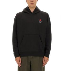 겐조 레드 플라워 그래픽 후드티셔츠 FF65HO4524MC 99J