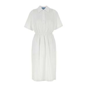 프라다 화이트 코튼 포플린 셔츠 원피스 P3O94SOOO16V7 F0009