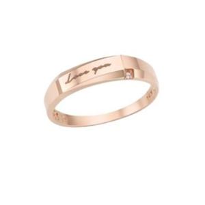 [로이드] 스톤 플랫 각인 14K 여성 커플링 LRW19080G