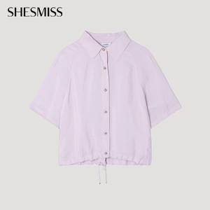 [쉬즈미스] 백 슬릿 스트링 셔츠_SWWSTP22140_LV