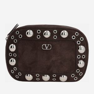발렌티노 다크 브라운 스페리컬 스터드 크로스바디 백 7W2B0R74