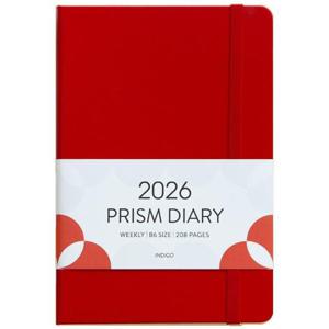 [인디고] 2026 프리즘 B6 위클리 다이어리 (날짜형, 32절, 주간) - 레드