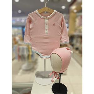 블루독베이비[hu] 25.FW신상 PK)롤리팜모달SET바디수트 45A70-040-10 우주복 바디슈트 보넷 내의수트 선물