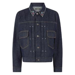 25 FW 로베르토 카발리 스터드 장식 데님 재킷 VRJ476VT025 TP440474053