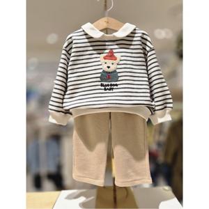 블루독베이비 10 25FW가을신상 (CR) 도기 STRIPE 상하세트 (45A1361004)