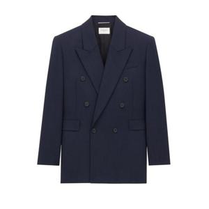 생로랑 울 자켓 835102 Y5K32 4140 BLUE