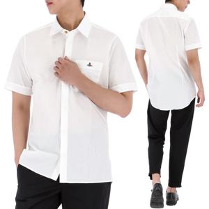 25SS 비비안웨스트우드 ORB 로고 클래식 반팔 셔츠 24010004 W009Q A401