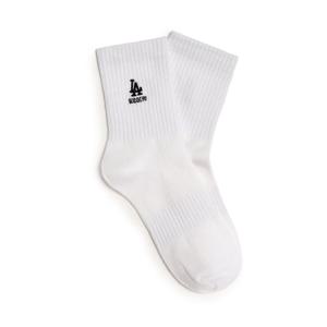 MLB (3ASOMB45N-07WHS) 스몰로고 레터링 자수 중목양말