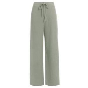 [샵앤]여성 와이드핏 왕골지 허리밴딩 통바지 PIC-WPT-1287-카키