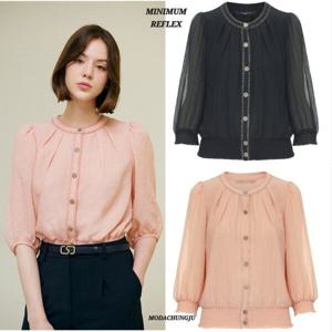 [미니멈]MD 트위드 라인 시스루 블라우스 MD MYBAWB5180 M_CJ