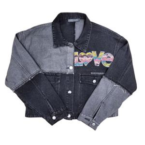 [르니앤맥코이(여성)]크롭 큐빅 포인트 흑청자켓(MM10JK600HJY)