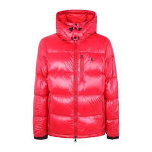 랄프로렌 레드 퀼티드 후드 지퍼 봄버 710968281004 RL