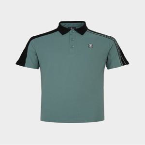 [와이드앵글]남성 CO 스웨터 배색 반팔 폴로 티셔츠 MWMU25251