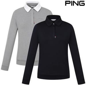 골프양말증정_PBS 여성 테잎장식카라긴팔티 121E3TO152