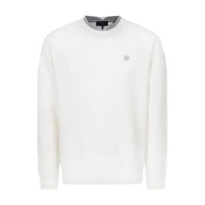 [세인트앤드류스]양말증정 남성 스퀘어 조직감 믹스 레이어드 니트  811E3SR104