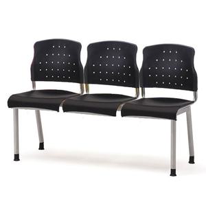 레인보우연결의자(3인석)-블랙 의자 사무용의자 장의자 로비의자 연결의자 대기의자