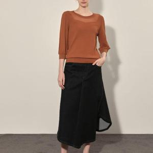 올리비아로렌 H 넥라인 풀오버 칠부니트 VOCBL4F7331