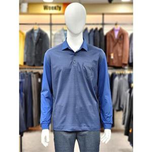 런던포그 세이브존04 잔패턴 카라 긴팔 티셔츠 LMWTA952