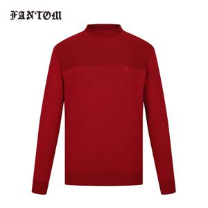 [팬텀] 남성 양두조직 원포인트 모크넥 니트