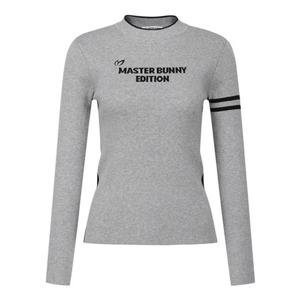 [마스터바니에디션] (421E3SR307) 여성 배색 로고 골조직 니트