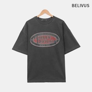 빌리버스 남자 피그먼트 워싱 오버핏 티셔츠 BRV127
